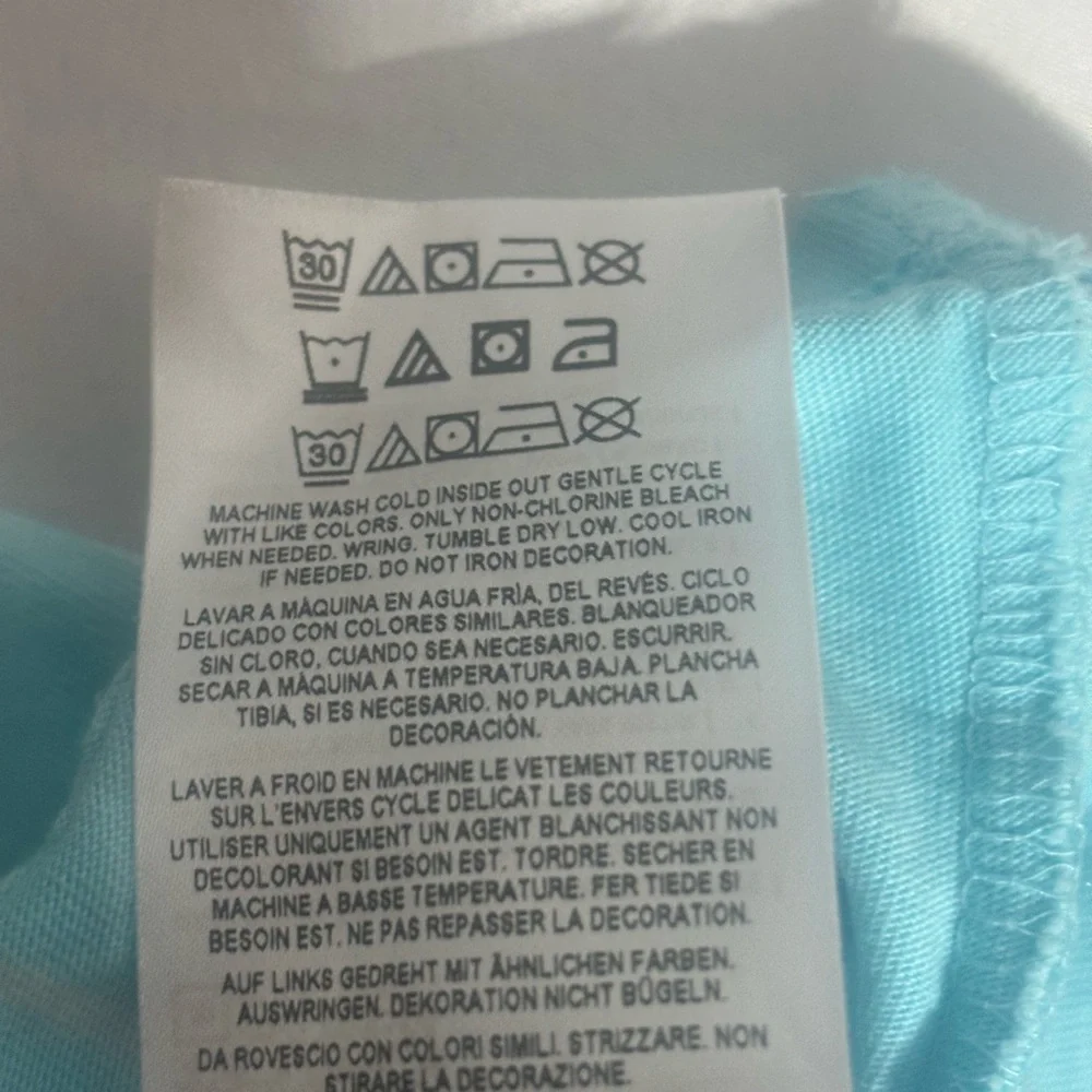 GUESS Originals Blue Tie-Dye Summer Games International Flag T-Shirt Size Small - Picture 10 of 13